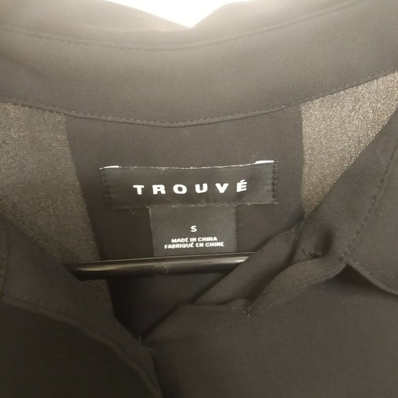 Trouvé Cold Shoulder Button-Up Silk Blouse - Picture 6 of 7